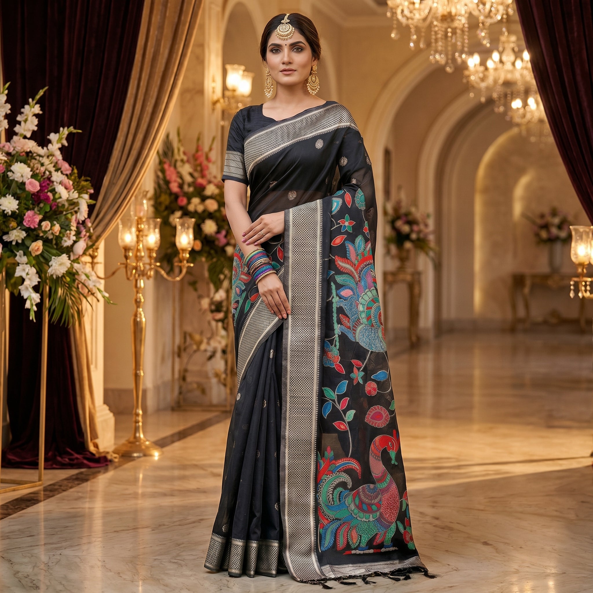 Mayurika Linen Cotton (A) Ready To Wear Pocket Saree
