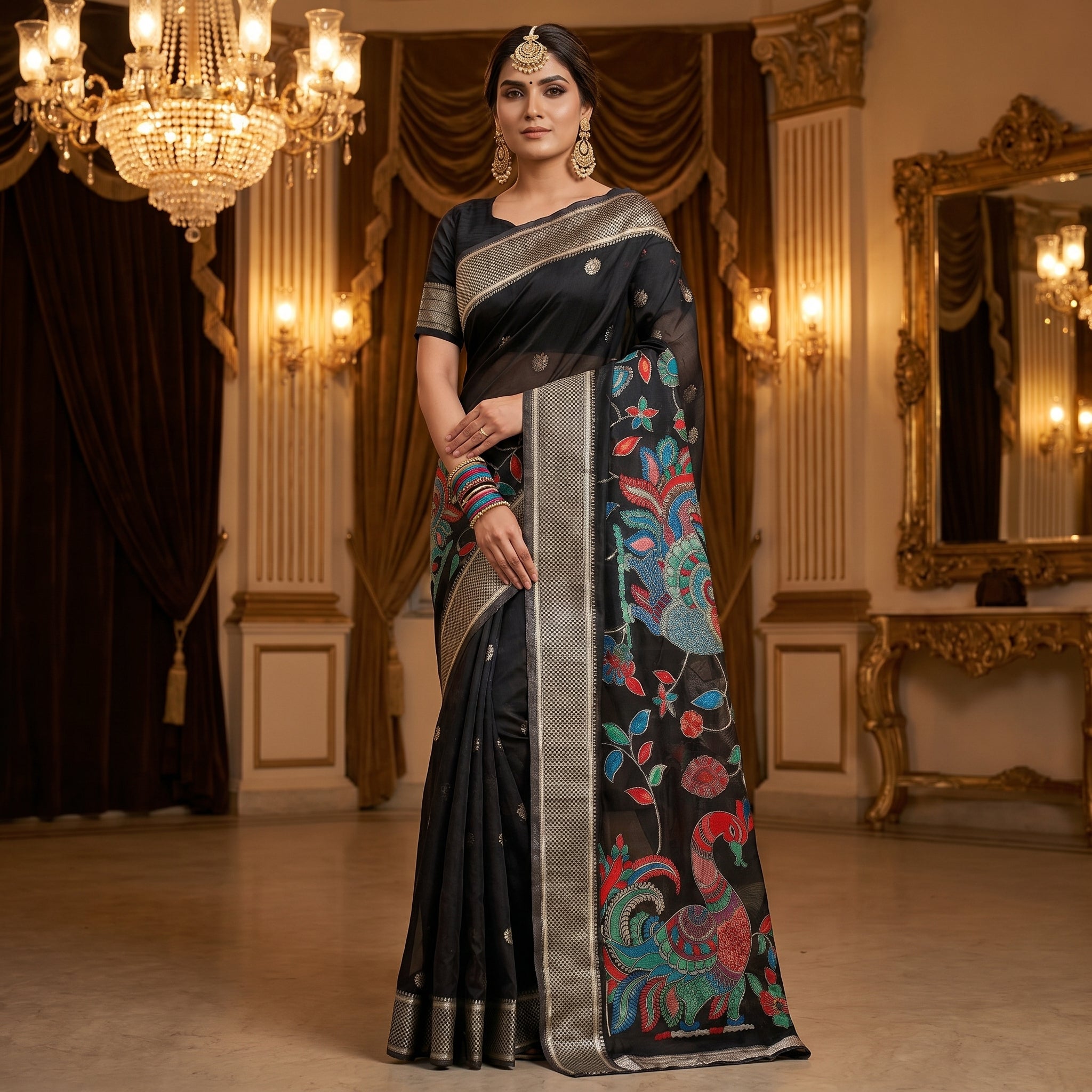 Mayurika Linen Cotton (A) Ready To Wear Pocket Saree