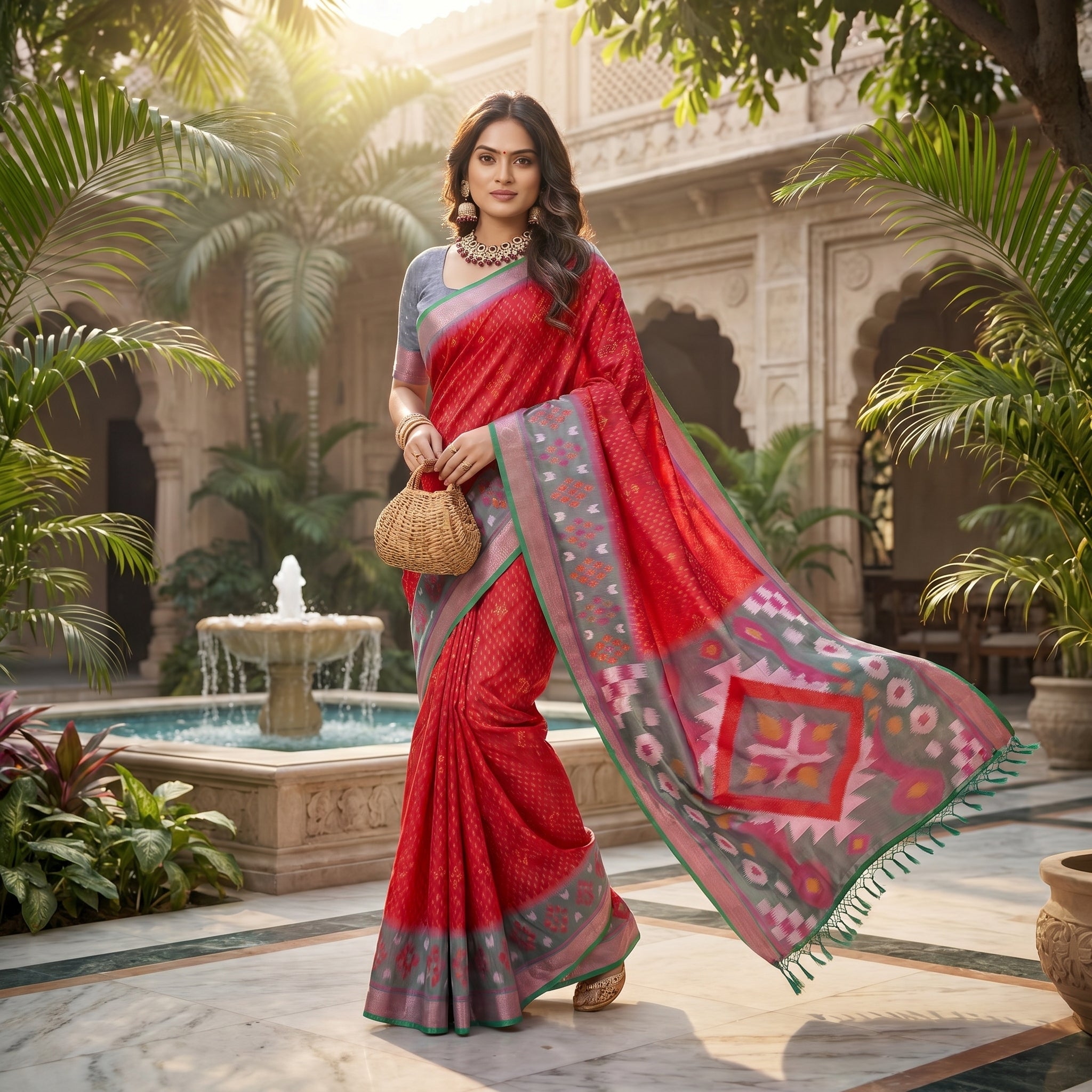 PixelLoom Silk (A) Ready To Wear Pocket Saree