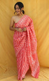 Primrose Mul Cotton Hand Block Printed Saree