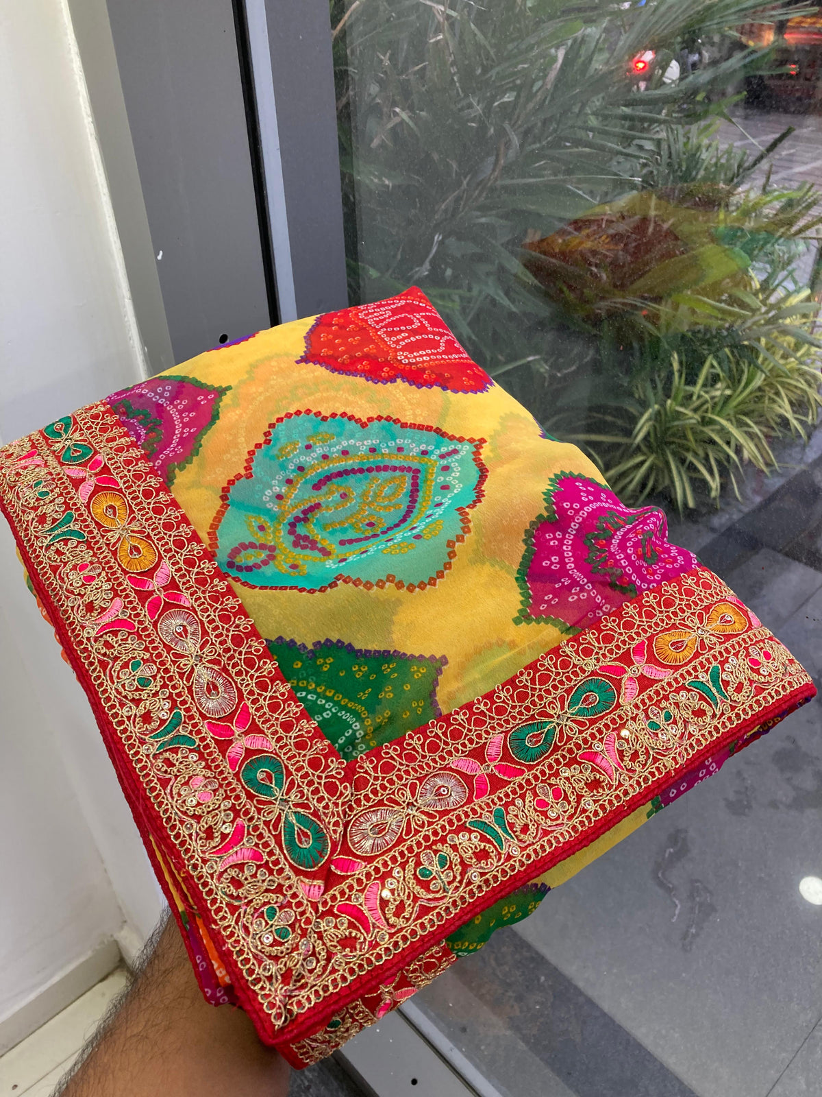 Rangrez Georgette Ready To Wear Pocket Saree